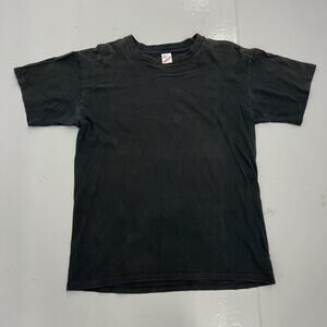 Vintage 80s Duke Black Blank Cotton T-Shirt